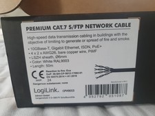 Logilink Netzwerk Verlegekabel S/FTP Cat.7, weiß, 22m  (4052792051087) 6mm dünn