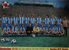 Mannschaftsfoto A4 Hertha BSC 1972/73