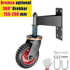 Federbelastete Gefederte Torrolle mit Bremse Torrad 360° Lenkrolle 100/150mm DE