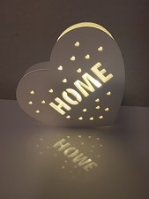 Deko Herz Home  mit Licht 