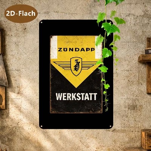 Blechschild zündapp werkstatt - blechschild,