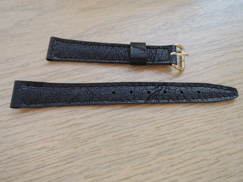 Leder uhrenarmband schwarz - leder,