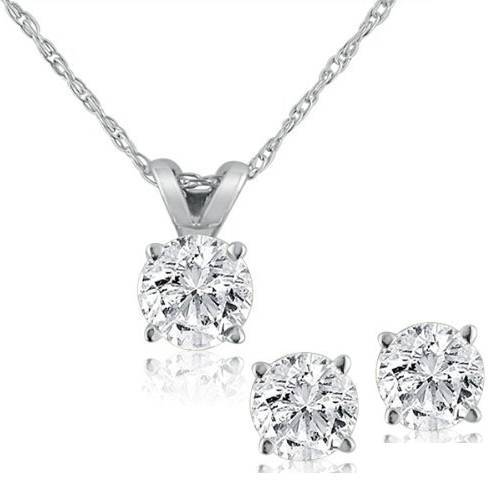 Diamant solitaire halskette - solitaire,