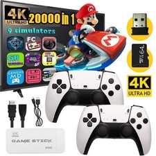 4K HDMI Wireless Videospielkonsole Retro 20000+Spiele TV Stick 64GB +2XGamepad
