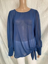 Bluse dunkelblau, langarm