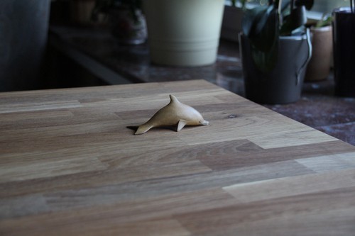 Delfin figur beige - delfin,