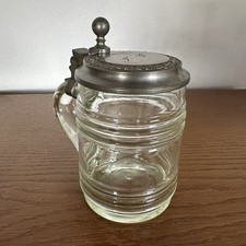 Antiker Biedermeier Glas Krug