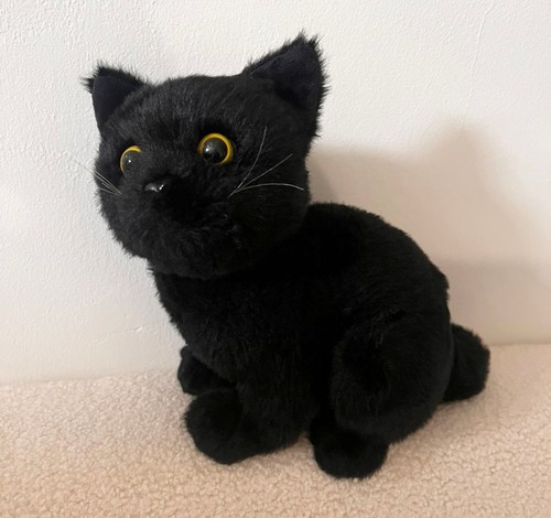 Schwarze katze plüschtier - schwarze,