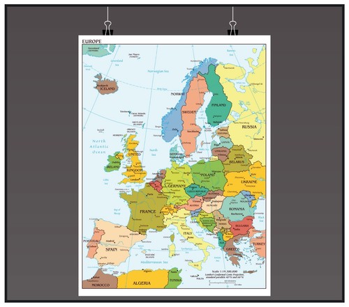 Europakarte großes poster - europakarte,