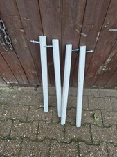 4 Tischbeine Hartholz im Landhausstil massiv gebr. weiß 710 mm x 40 mm x 28 mm