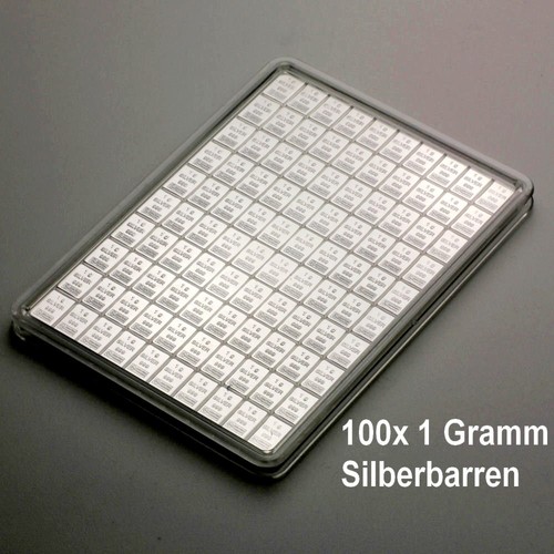 100 gramm silberbarren 1g - 1,