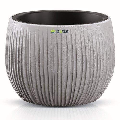 Blumentopf betonimitation mit - blumentopf,