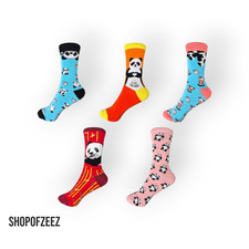 ?? Lustige Socken im Tier-Design – Panda & Kuh – Unisex Baumwollsocken