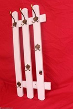 Shabby Chic Tolle 70er Jahre Wandgarderobe / Flurgarderobe / Messing Kleiderhark