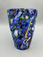 Murano Art Glasvase Blau