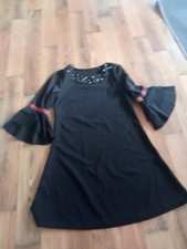 Damen Kleid Schwarz Mit