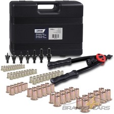 ENVA NIETMUTTERNZANGE M3 M4 M5 M6 M8 M10 M12 INKL. 100STK. GEWINDENIETEN 109-tlg