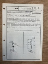 Techn. Rundschreiben KHD, D 2506 - 130 06, Regelhydraulik, Original von 1974
