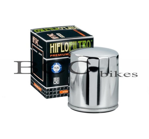Hiflo chrom ölfilter harley - chrom,