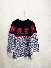 Damen, Strickpullover, Winterpulli, Oversize Gr. 36, Norweger Muster, weich