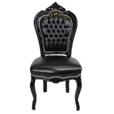 Barockstuhl Stuhl Schwarz