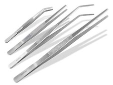Küchenpinzette, Grillpinzette, Kochpinzette, Pinzette Edelstahl Gerade-Gebogen