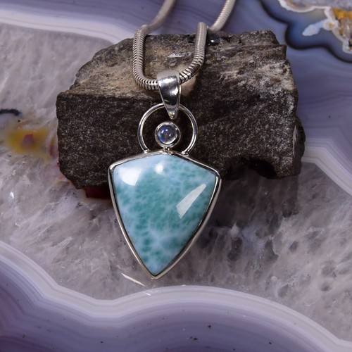 Larimar anhänger 925 silber - 925,