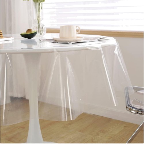 Tischdecke transparent rund - transparent,