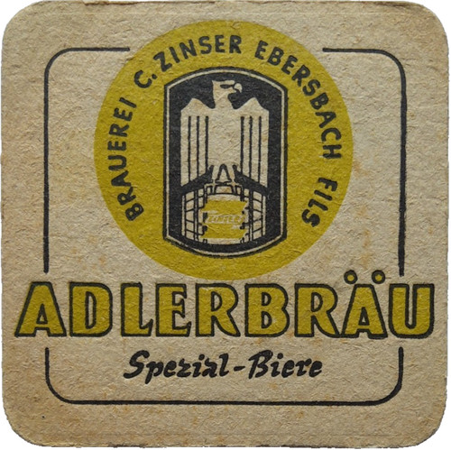 Alter bierdeckel adlerbrauerei - bierdeckel,