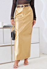 Pu Lederrock Gr.M 40 38 leder rock kunstleder matter lackglanz