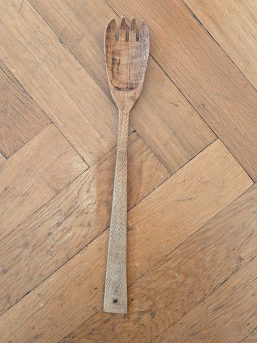 Vintage salatgabel holz - salatgabel,