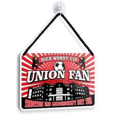 Blechschild UNION FAN 18x12cm