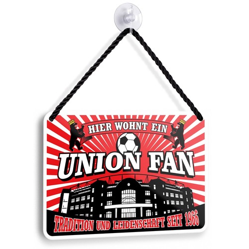Blechschild union fan - union,