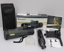 Anruzon 10-30x50 Optischer Zoom Monokular-Teleskop Fernrohr + Smartphone Halter