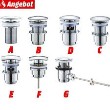 Sifon Siphon Pop Up Ablaufventil Ablaufgarnitur mit Überlauf Waschbecken Abfluss