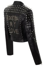 Kunst Leder Jacke Rock Star