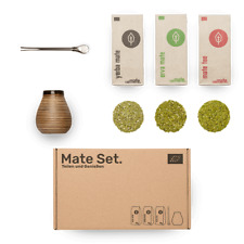 Mate Tee Set Bio ● 3 Matesorten + Matebecher + Bombilla + Zubereitungsanleitung