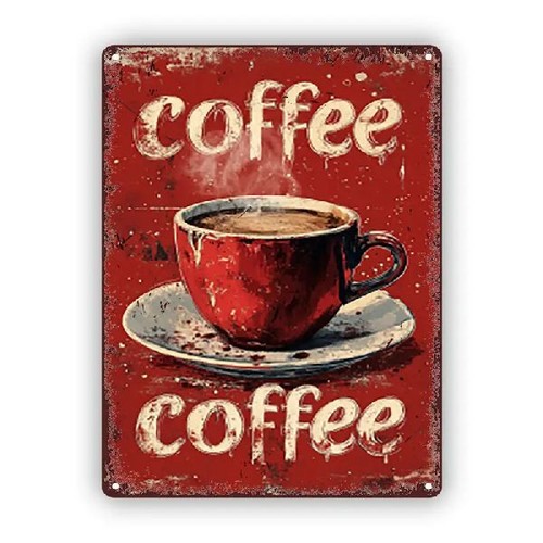 Blechschild kaffee coffee - blechschild,
