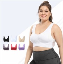 Damen Push up Sport BH Bra Unterwäsche Slim Fitness Yoga Bustier Tops Übergröße