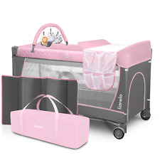 Reisebett Kombi Set 4 in 1 Bett mit Laufstall Wickelauflage Spielzeugbogen