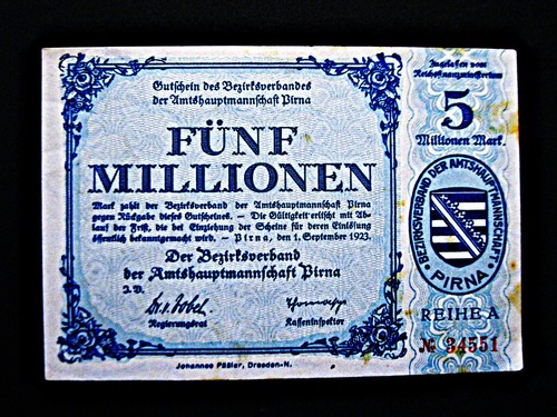 Pirna millionen mark 1923 - ,