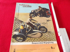 DDR Zeitschrift Kraftfahrzeugtechnik 06/1960 Motorrad AWO Sport Magazin Heft