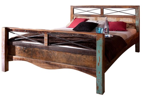 Bett altholz massiv doppelbett - massiv,