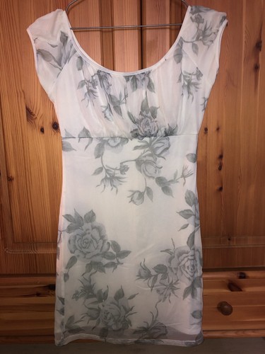 Weißes kleid mit blumen - kleid, gr