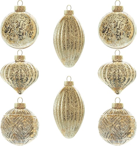 Weihnachtskugeln glas - glas, 8