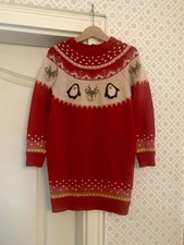 Next England Kleid Strickkleid 110 Mädchen Norweger Weihnachten Rentier Strick 