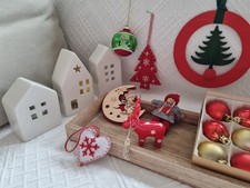 ⭐Set Weihnachtsdeko ⭐ 3 Keramik-Lichthäuser ⭐Kugeln ⭐Scandi Ornamente Konvolut