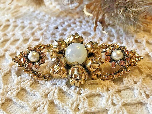 Art deco blumen - blumen, brosche