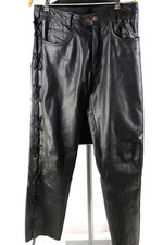 Hein Gericke Herren Motorradhose Lederhose Schnürlederhose Gr.50/M Leder schwarz