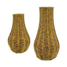 Rattan-Blumenvase im